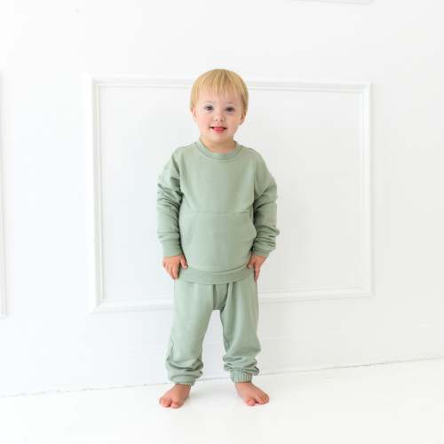 French Terry Jogger Set in Thyme