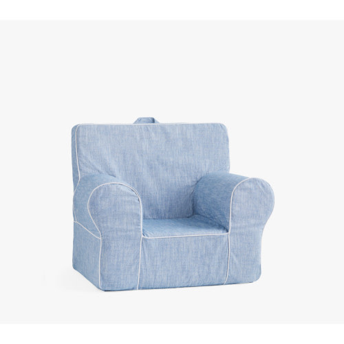 Anywhere Chair, Chambray with White Piping, 1-2 year age