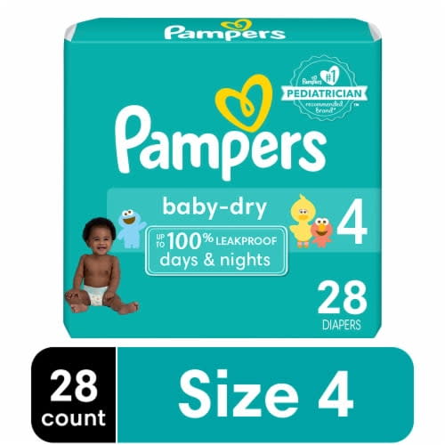 Pampers Baby Dry Baby Diapers Size 4 (22-37 lbs)