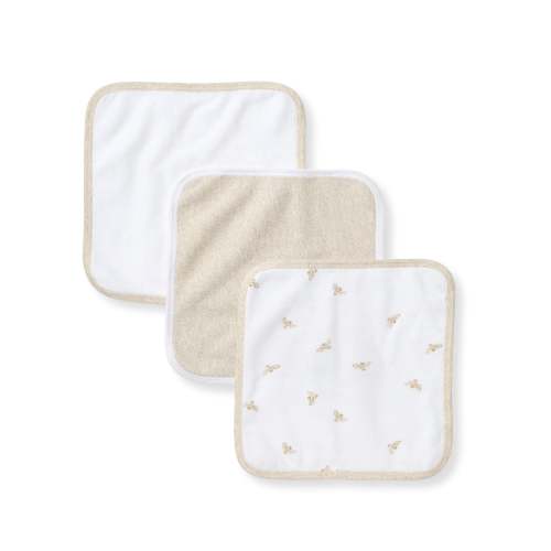 Golden Bee Organic Cotton Knit Terry Washcloths 3 Pack