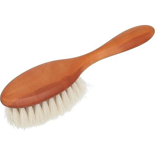 Redecker Baby Hairbrush with Goat Hair Bristles and Oiled Pearwood Handle, 6-1/2-Inches