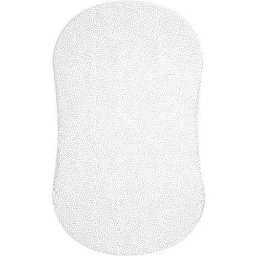 HALO Bassinest Fitted Sheet – Soft Fitted Bassinet Sheet for Baby – 30” x 16” Pre-Shrunk 100% Cotton Crib Sheet – Breathable Bedtime Sheet for Babies, Pebble
