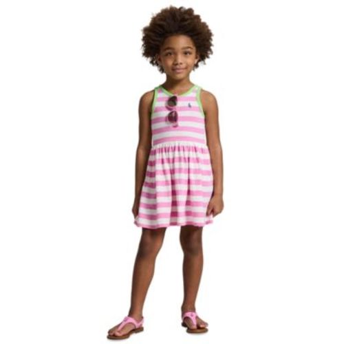 Girls' 2T-6X Striped Cotton Jersey Dress