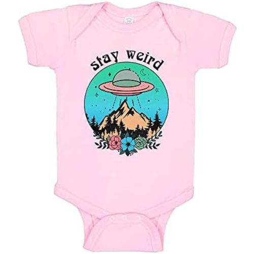 Stay Weird Alien UFO Baby Infant Bodysuit