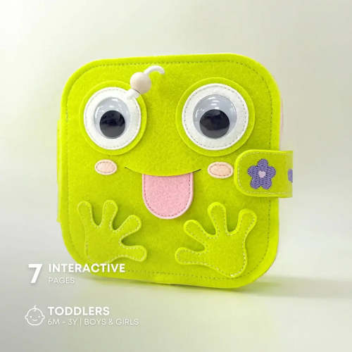 SILLY FROG MNB1 Handmade Felt Sensory Interactive Mini Quiet Books Edu – TinyBusy