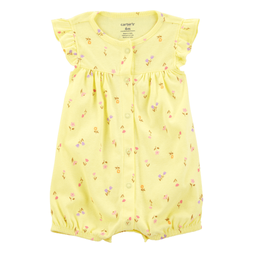 Baby Floral Snap-Up Cotton Romper - Carter's | Carter's