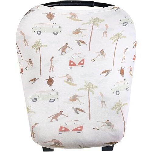 Copper Pearl Multi-Use Cover: Car Seat Covers, Nursing Cover, and Stroller Cover for Sun - Stretchy Fabric, All-Season Use, Stylish Designs, Easy Access for Moms - Maui