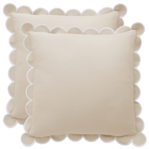 Marlowe scalloped pillow cover by bebe bask – BEBE BASK