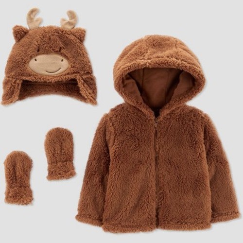 Carter's Just One You®️ Baby Moose Jacket - Brown 0-3M