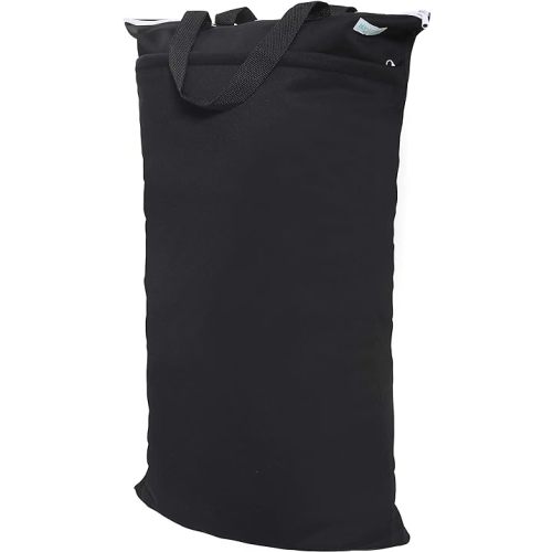 wegreeco Large Reusable Hanging Wet Dry Cloth Diaper Bag (Black)