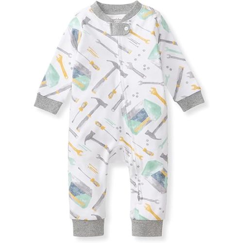Burt's Bees Baby baby-boys Sleep and Play Pjs, 100% Organic Cotton One-piece Zip Front Footless Romper Jumpsuit Pajamas