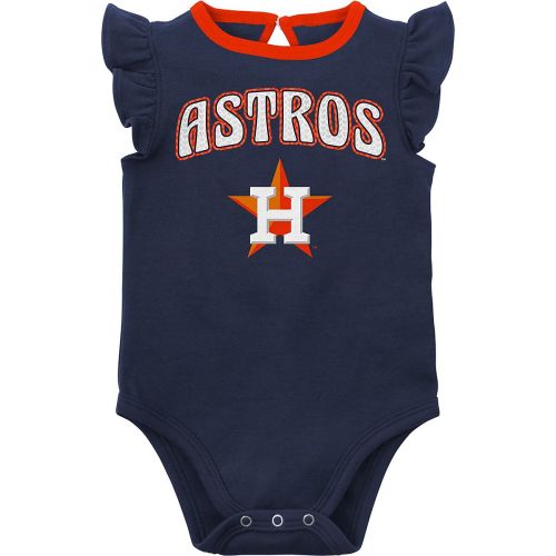 Outerstuff Infant Orange/White/Heather Gray Houston Astros Biggest Little Fan 3-Pack Bodysuit Set