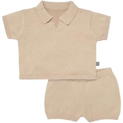 Modern Moments by Gerber Baby Boys 2-piece Johnny Collar Sweater and Short Set