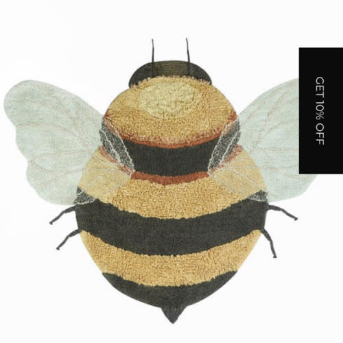 WASHABLE COTTON RUG BEE