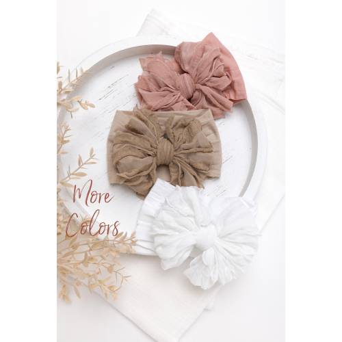 Big Ruffle Bow Nylon Headband, Baby Girl Headbands, Baby Hair Bows, Toddler Headband, Pink Newborn Headbands, Baby Girl Headwraps, Baby Gift