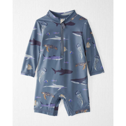 Baby Recycled Long Sleeve Swim Rashguard - Style,Blue Creek