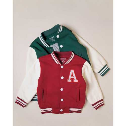 Personalized Varsity Jacket for Kids Custom Front Initial & Back Name