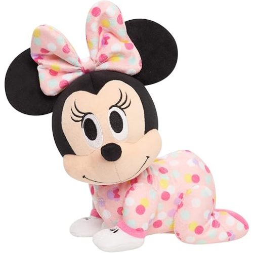 Disney Peluche musicale pour bébé rampant Minnie Mouse - Animal en peluche interactif - Jouet sous licence officielle pour enfants de 09 mois - Cadeaux et cadeaux