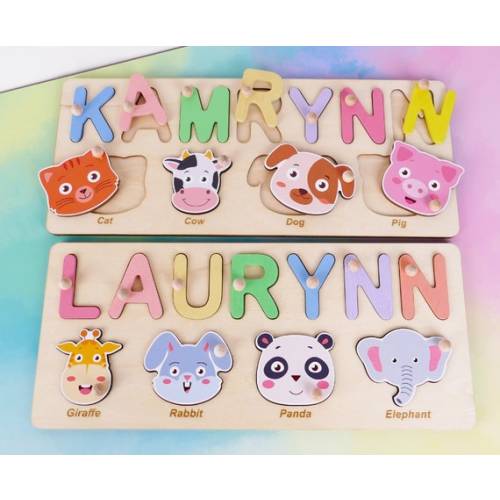 Personalized Toy Gifts Puzzle Piece Names Custom Wooden Name - Etsy