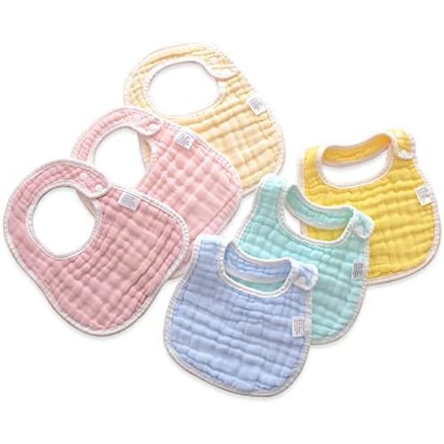 Muslin Baby Bibs for Drooling and Teething Newborn Drool Bibs for Baby Girl Boy
