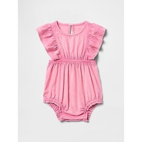 Baby Denim Bubble Shorty One-Piece | Gap