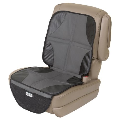 Summer DuoMat Car Seat Protector, Black - Protective Waterproof Seat Cover Pad with Mesh Pockets