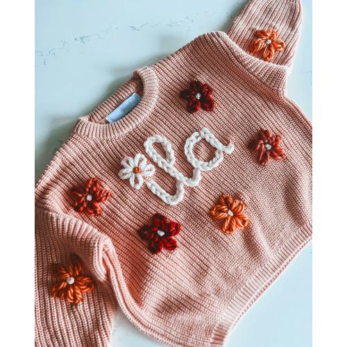 Personalized Baby Name Sweater | Embroidered Children&#39;s Sweatshirt | Newborn Gift | Custom Baby Gift | Birthday Gift For Baby Girls Boy