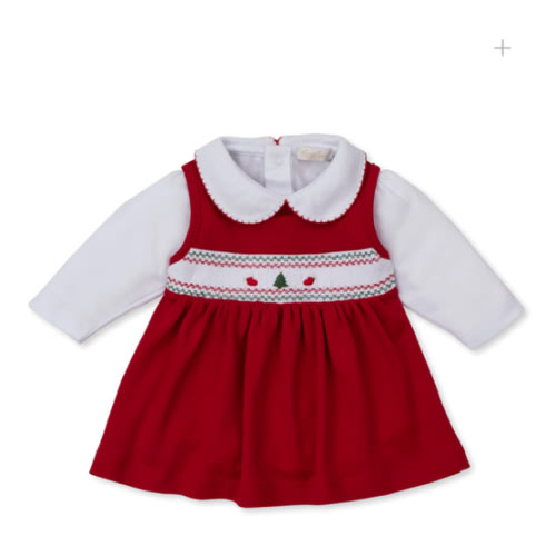 CLB Holiday Medley 25 Christmas Tree Hand Smocked Jumper Set
