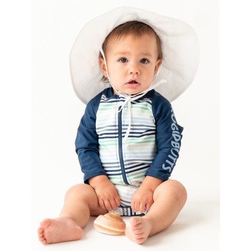 Boys' Logo Long Sleeve One Piece Rash Guard