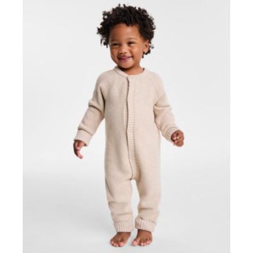 Baby Cotton Long-Sleeve Sweater Romper, Created for Macy's