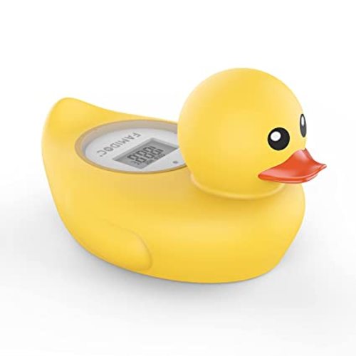 Famidoc Bath Thermometer Duck Water Thermometer for Baby Bath Safety Bathtub Water Temperature Test Floating Toys Room Thermometers New Upgraded