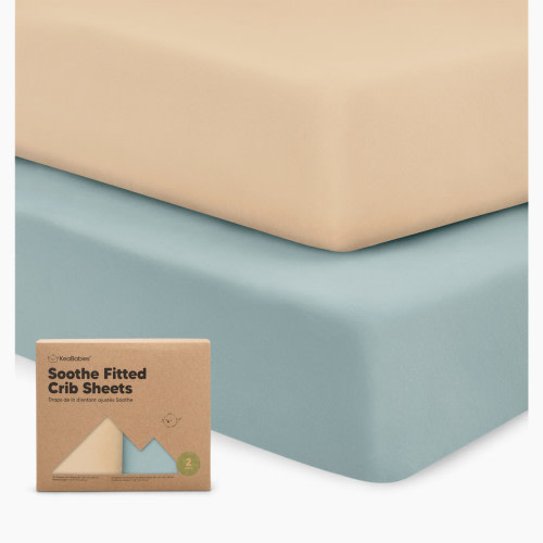 KeaBabies Soothe Fitted Crib Sheets - Toasty, 2