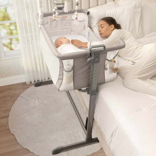 Milliard Baby Bedside Bassinet Sleeper with Breathable Mesh Fabric Great for next to Bed Side Sleeper / Portable Infant Crib