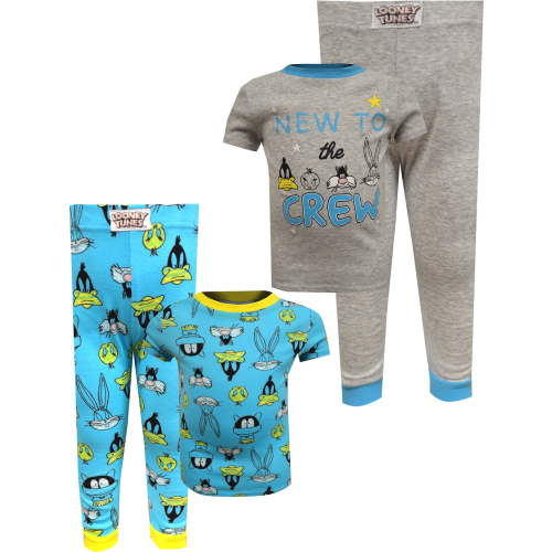 Looney Tunes Boys Looney Tunes New to the Crew Cotton 4 Pc Infant Pajama