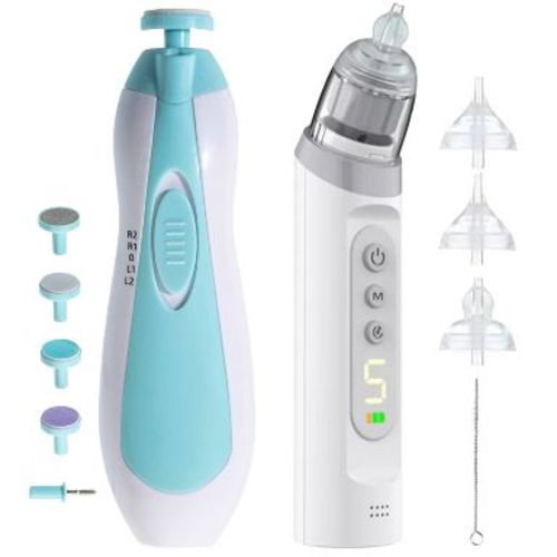 Nasal Aspirator & Electric Baby Nail Trimmer – Safe, Gentle, and Versatile Baby Grooming Set with Soothing Music
