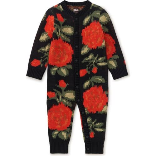Cozy Rose Baby Romper, 6-9M
