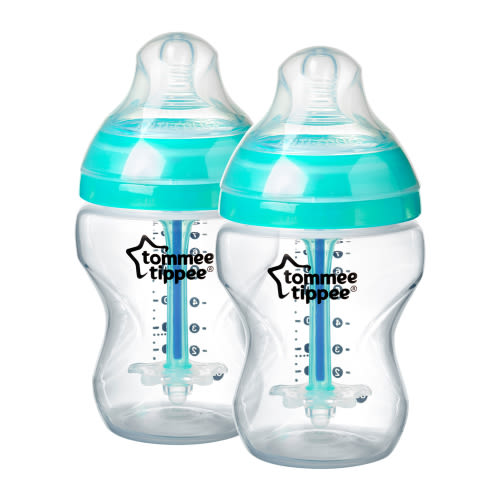 Tommee Tippee Anti-Colic Baby Bottles, Slow Flow Breast-Like Nipple and Unique Anti-Colic Venting System (9oz, 2 Count)