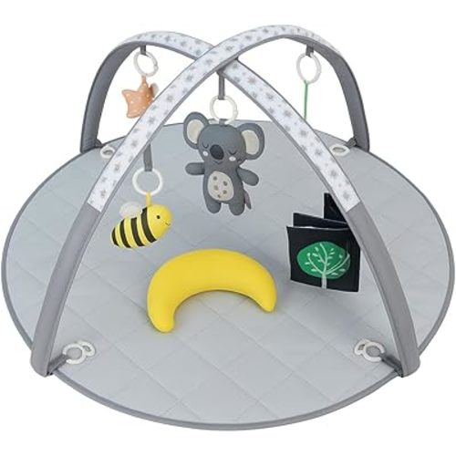 LADIDA Tummy Time Mat, Stage Based Baby Play Gym, Multi-Sensory & Motor Skills Development Baby Play Mat with Toys, Activity Mat Designed for Newborns to Toddler, Easy to Install & Clean