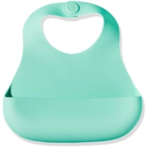 Magnetic Silicone Baby Bib – Waterproof, Dishwasher Safe, BPA Free Food-Grade, Feeding Bib for Infants and Toddlers kiwi paradise