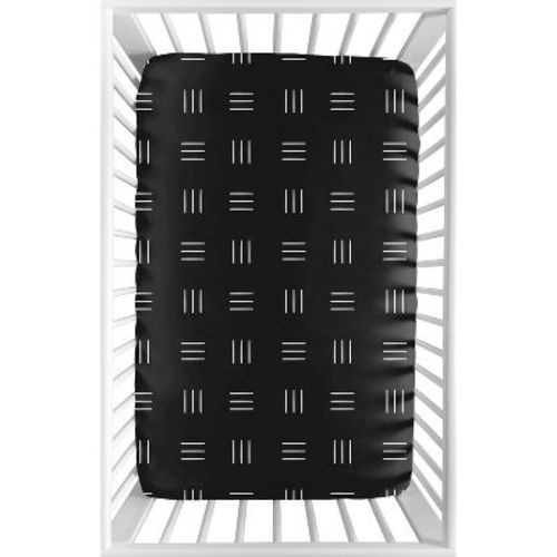 Sweet Jojo Designs Boy Or Girl Gender Neutral Unisex Baby Fitted Mini Crib Sheet Boho Hatch Black And White
