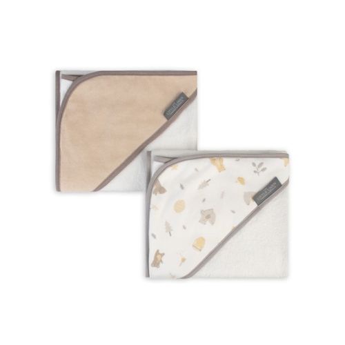 The Little Linen Co. Hooded Towel Nectar Bear 2 Pack | Baby Bunting AU