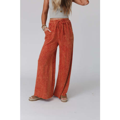 Relaxing Robin Wide Leg Pant - New Brick