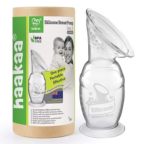 Haakaa Manual Breastpump Breast Milk Saver with Base 4oz/100ml - 4 Ounce