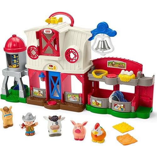 Fisher-Price Little People Toddler Learning Toy Caring for Animals Farm Playset with Smart Stages for Pretend Play Kids Ages 1+ Years (Amazon Exclusive)