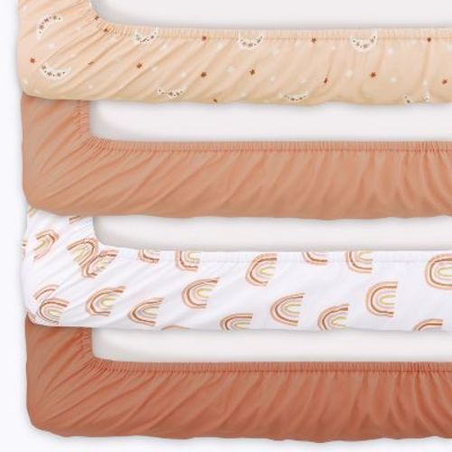 Boho 4-Pack Fitted Crib Sheets