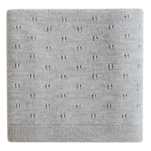 Bibi Merino Wool Blanket | Grey