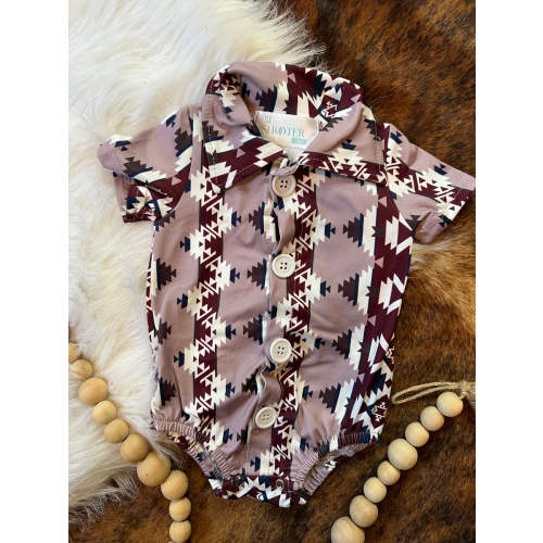 Aztec baby button up