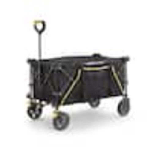 GORILLA CARTS 7 cu. ft. (36 in. x 21 in. x 15 in.), Oversized Outdoor Folding Utility Wagon, Expandable Side Pockets, Flat-Free Tires GCSW-7P