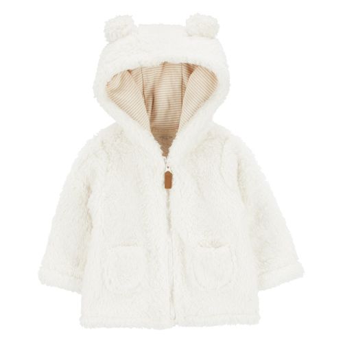Ivory Baby Zip-Up Sherpa Jacket | oshkosh.com 9 Mo