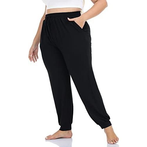 Kotii Women's Plus Size Joggers Plus Size Sweatpants Soft Lounge Pants Pajama Pants Workout Yoga Pants Casual